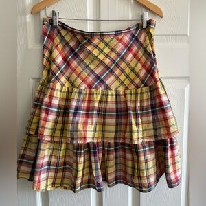 American Living  multi color tiered skirt. Size12. 100% cotton.